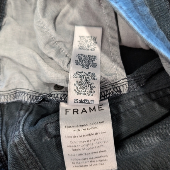 Frame Denim L'Homme Slim Jeans Placid Dark Wash Stretch Denim Size 31 - Picture 7 of 10